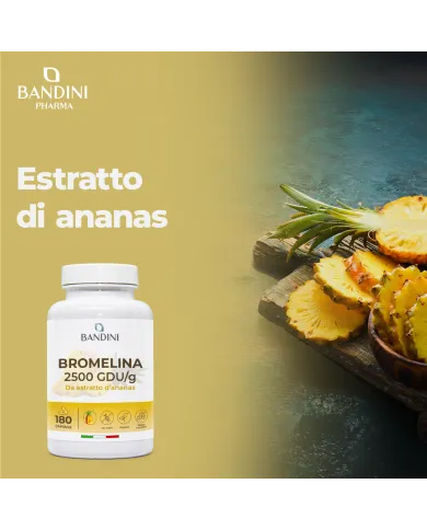 Bromelain 180 Capsules - digestive function, microcirculation