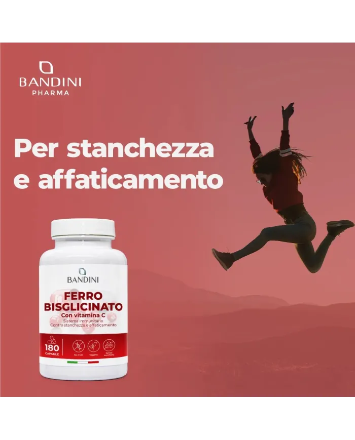 Ferro Bisglicinato e Vitamina C | 180 Capsule Altamente Dosate