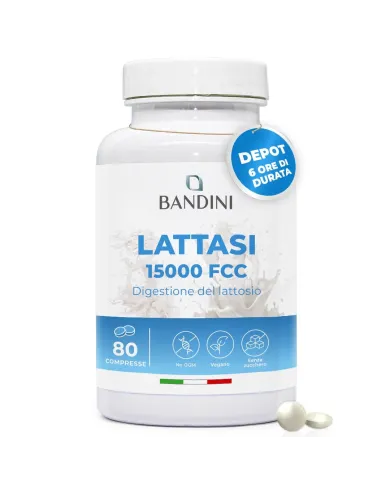 Lattasi 15.000 FCC - 80 compresse per intolleranza al lattosio