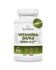 Vitamina D3 + K2 5000 UI - 365 compresse per le Ossa ed i Denti