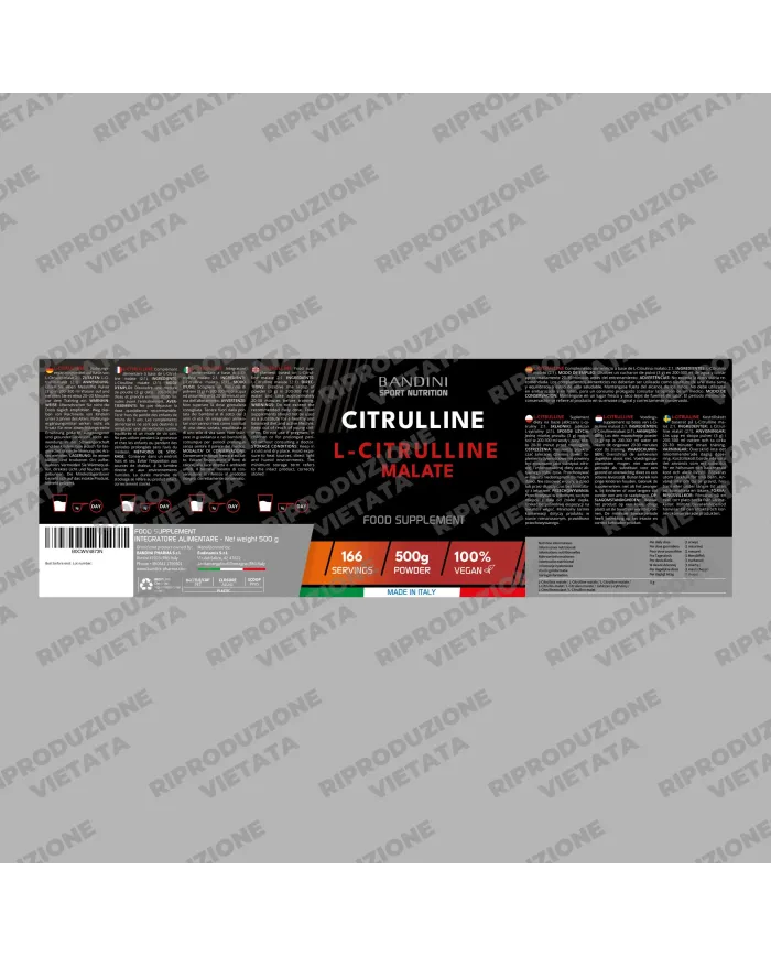Citrulline Malate da 500 g ad alto dosaggio per culturisti