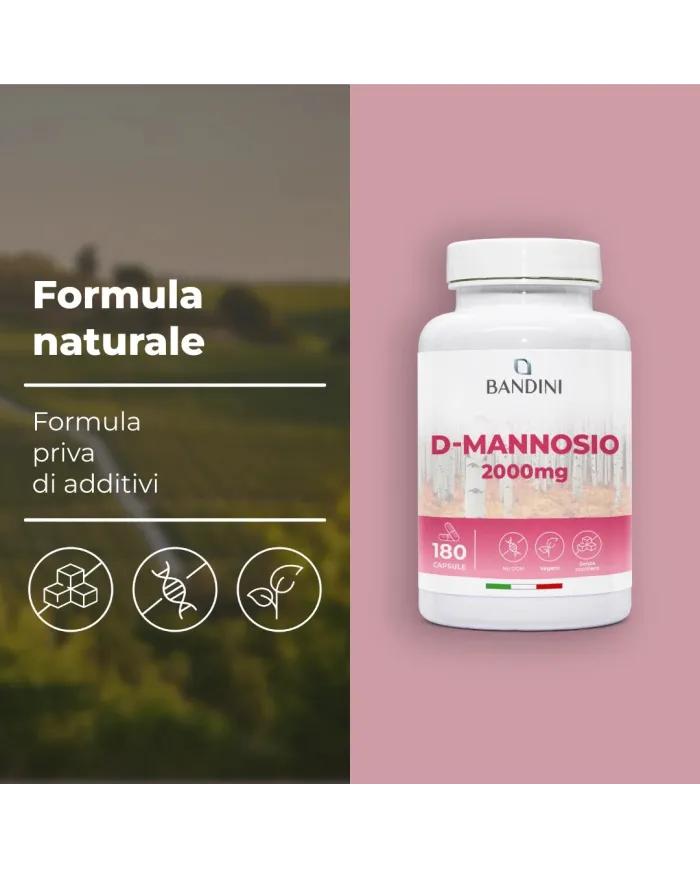 D-mannose 180 capsules - Supplement for cystitis