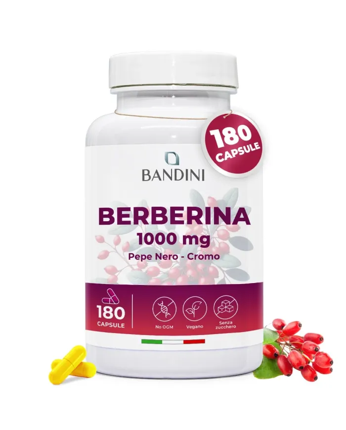 Berberina 180 capsule vegane per la digestione