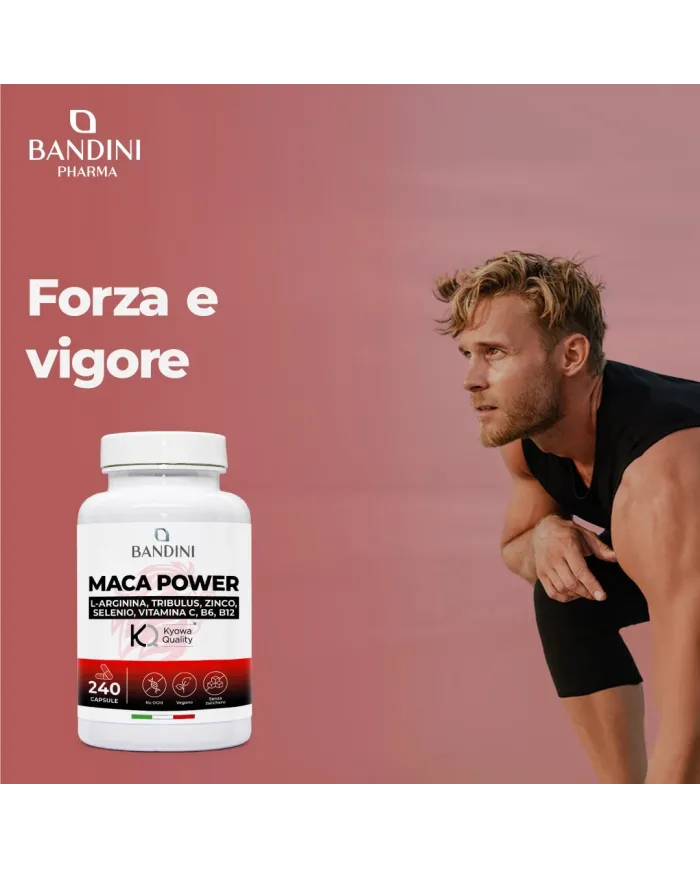 Maca Power 240 capsule alto dosaggio con Arginina e Tribulus