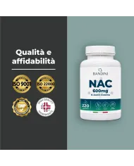 NAC N-Acetil-Cisteina 600mg | 220 Capsule | Difese immunitarie