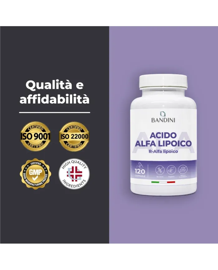Acido Alfa Lipoico 650 mg 120 capsule | Antiossidante naturale