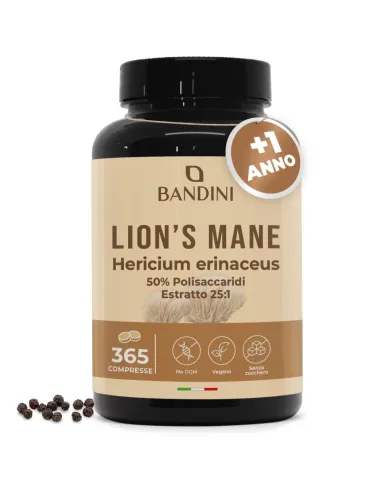 Lions Mane 365 compresse - Benessere intestinale e cognitivo