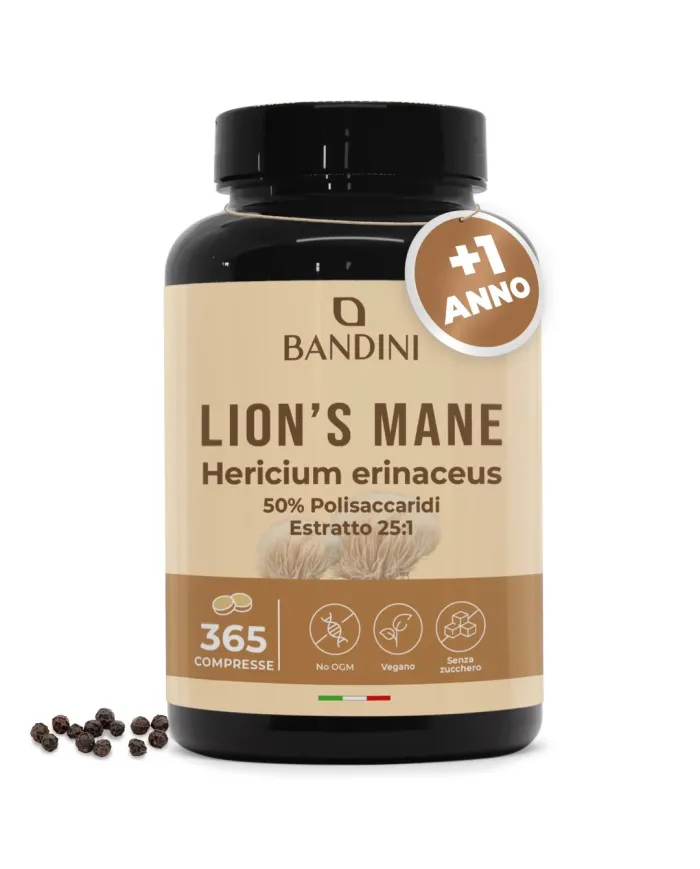 Lions Mane 365 compresse - Benessere intestinale e cognitivo