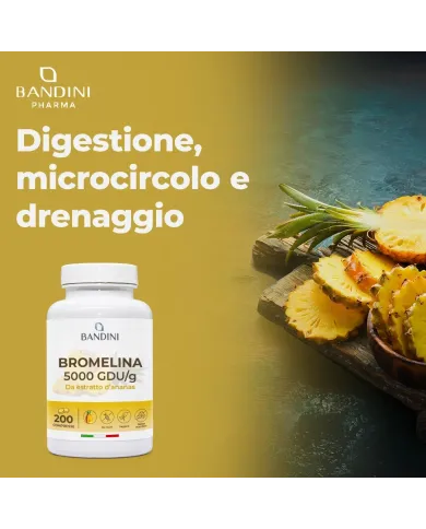 Bromelain supplement 200 tablets - Draining pineapple extract