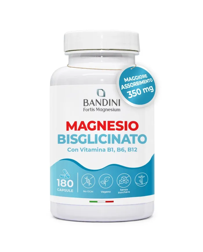 Magnesium Glycinate 180 capsules | With vitamins B1, B6, B12