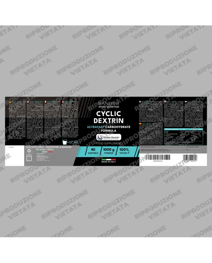 Ciclodestrine in polvere 1 kg - Cluster dextrin per lo Sport
