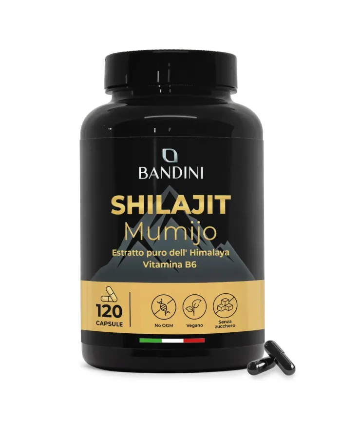 Shilajit puro Himalaya in capsule con Vitamina B6