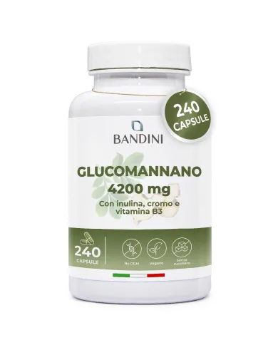 Glucomannano forte 240 capsule con B3, Cromo e Inulina