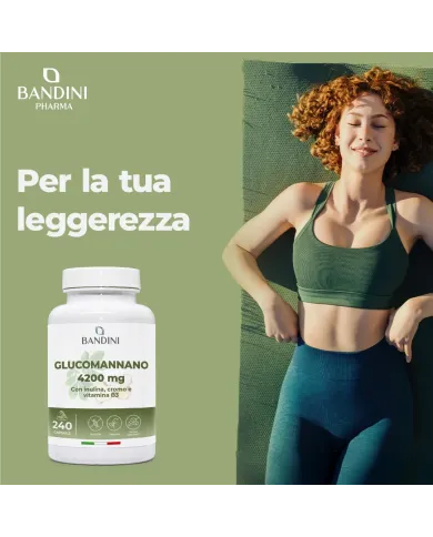 Glucomannano forte 240 capsule con B3, Cromo e Inulina