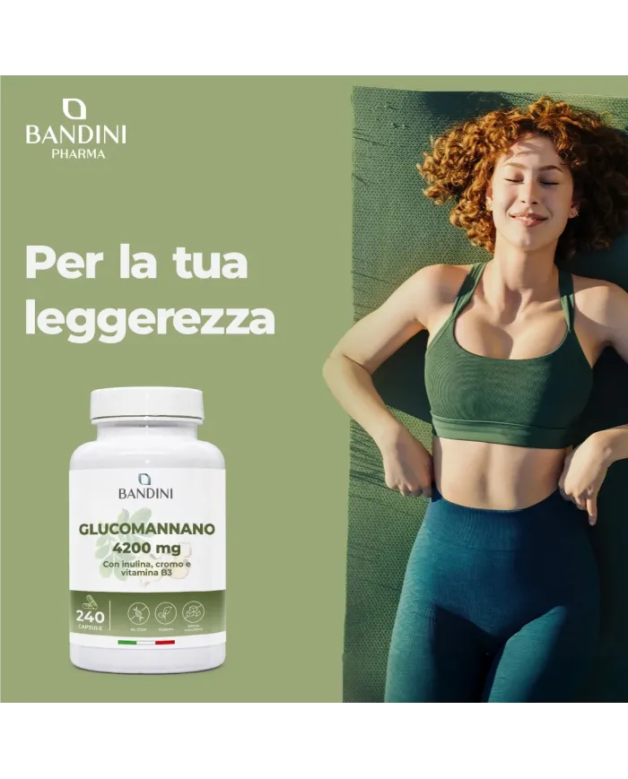 Glucomannan high strength capsules with B3, Chromium, Inulin