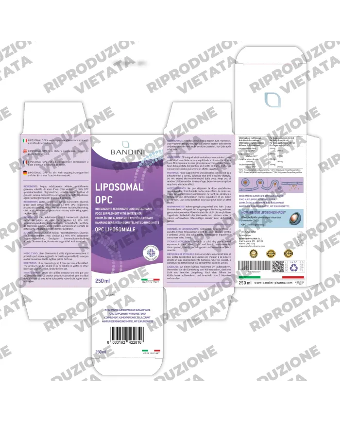 Bandini® OPC liposomiale - Estratto di semi d'uva antiossidante