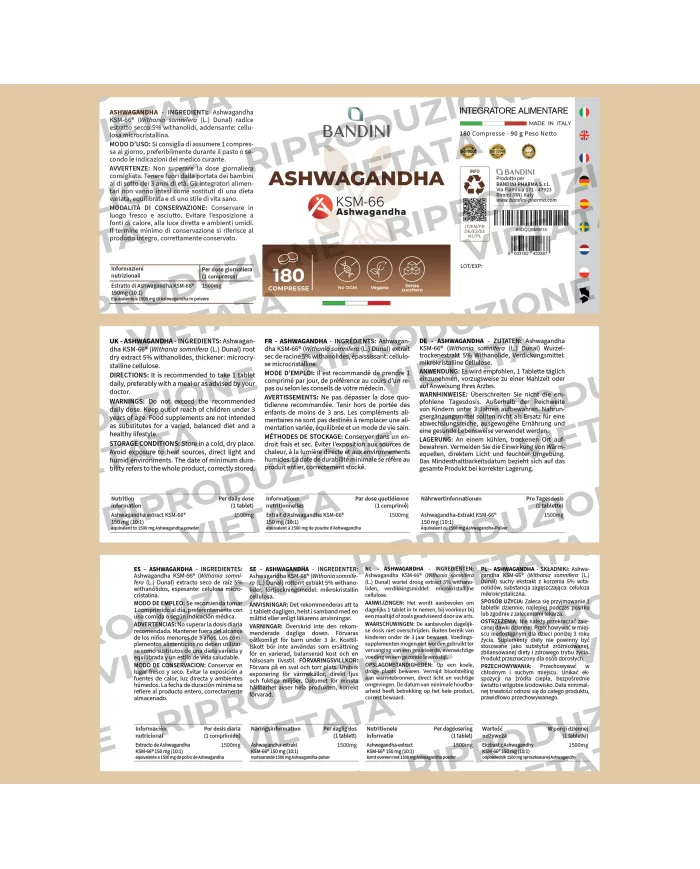 Ashwagandha compresse - Ginseng indiano contro la stanchezza