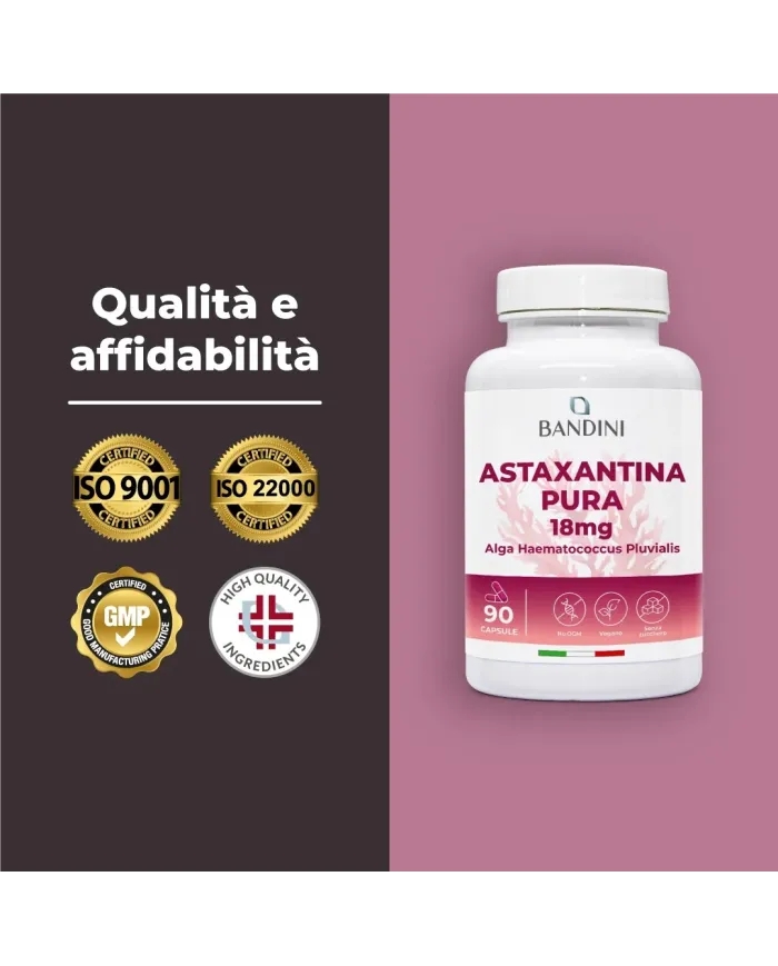 Astaxantina pura 90 capsule da 18 mg - Antiossidante potente