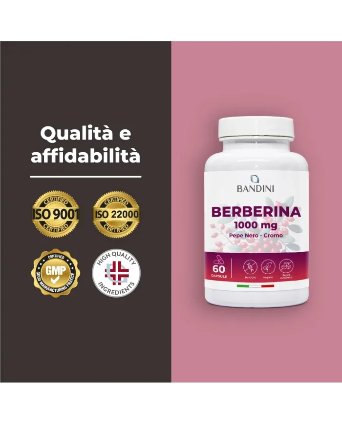Berberina 60 capsule per la digestione e il fegato