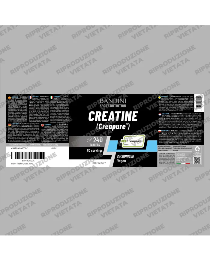 Creatine Creapure © 240 tablets | Bandini Sport Nutrition
