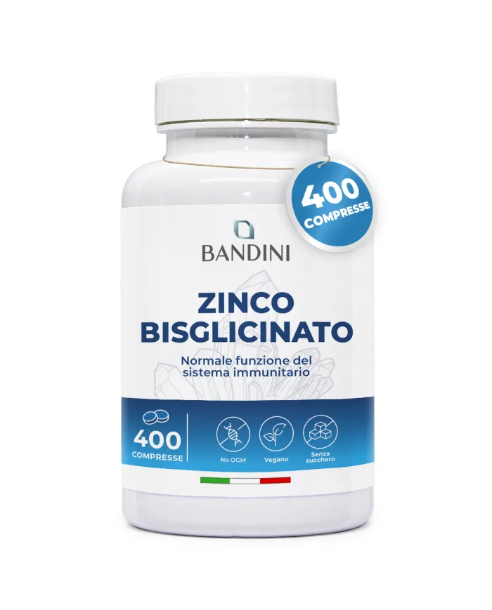 Zinco Bisglicinato 400 compresse | Salute di ossa, capelli, unghie