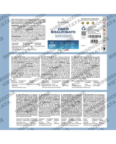 Zinco Bisglicinato 400 compresse | Salute di ossa, capelli, unghie
