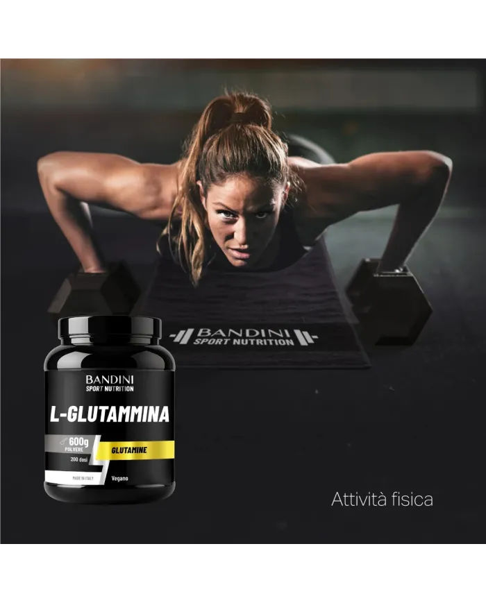 Glutammina polvere 600g - Aminoacido per recupero muscolare
