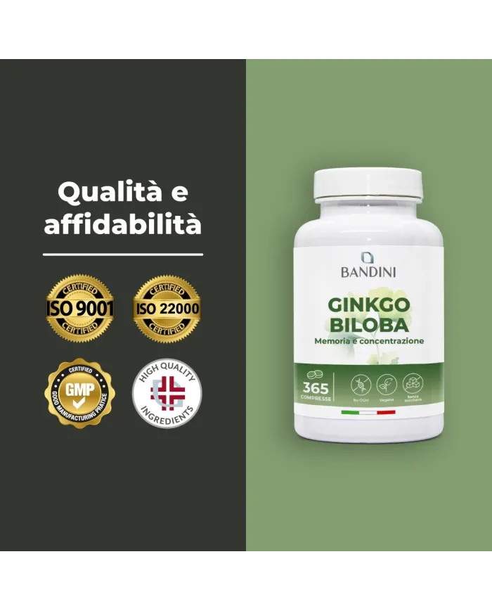 Ginkgo Biloba Ginseng siberiano - 365 compresse