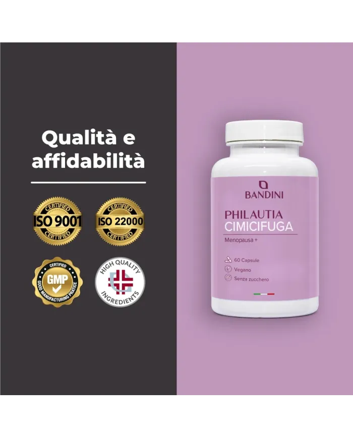 Cimicifuga in capsule per i sintomi della menopausa