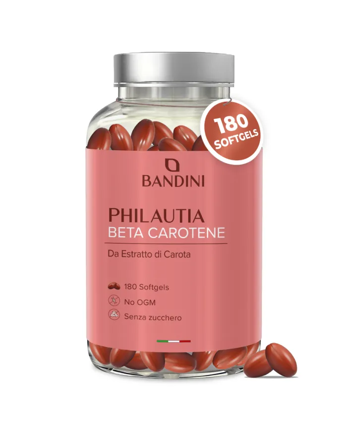 Betacarotene softgel integratore per l'abbronzatura e la pelle