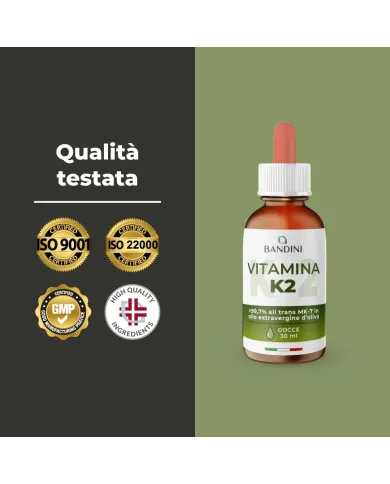 Vitamina K2 MK-7 gocce per Ossa e Coagulazione normali