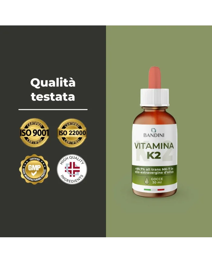 Vitamina K2 MK-7 gocce per Ossa e Coagulazione normali