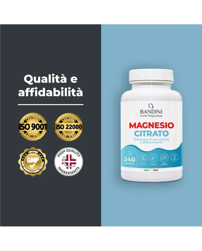 Magnesio citrato in capsule per la Stanchezza