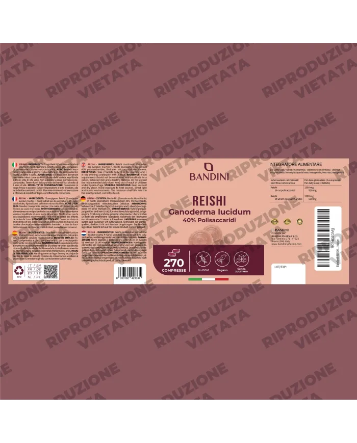Reishi Fungo Ganoderma Lucidum in compresse