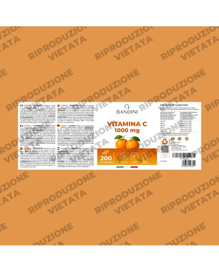 Vitamina C 200 compresse per le difese immunitarie
