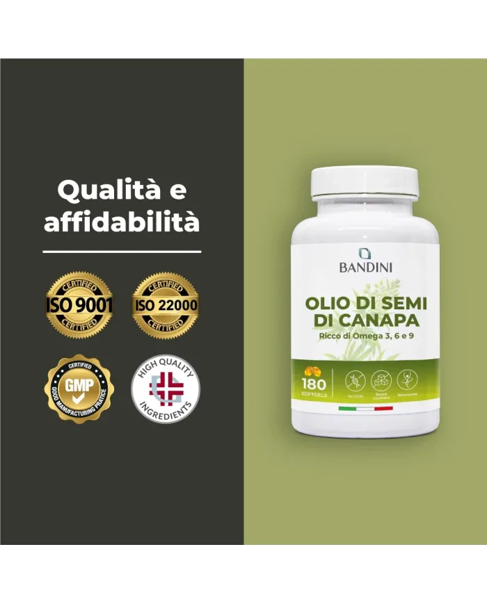Olio di semi di canapa - 180 softgel