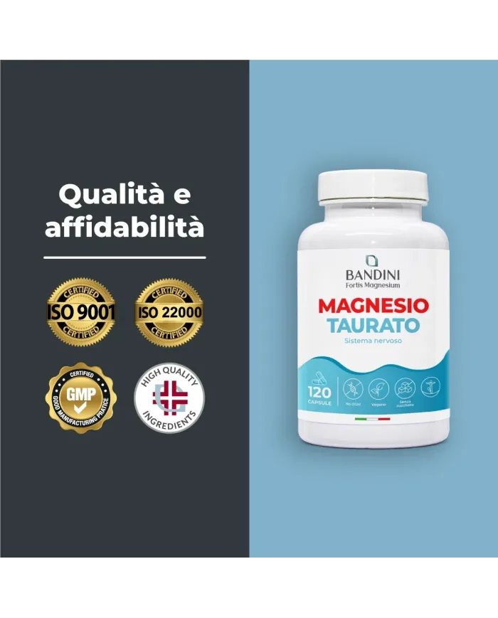 Magnesio taurato 120 capsule per il sistema nervoso