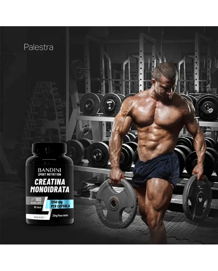 Creatina Monoidrata 180 Capsule per sportivi