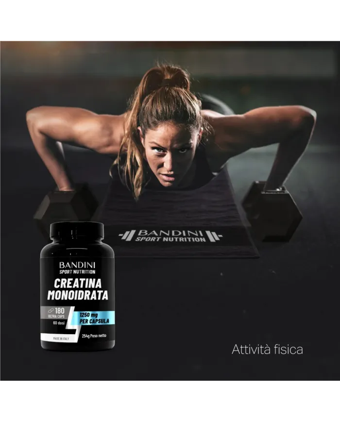 Creatina Monoidrata 180 Capsule per sportivi