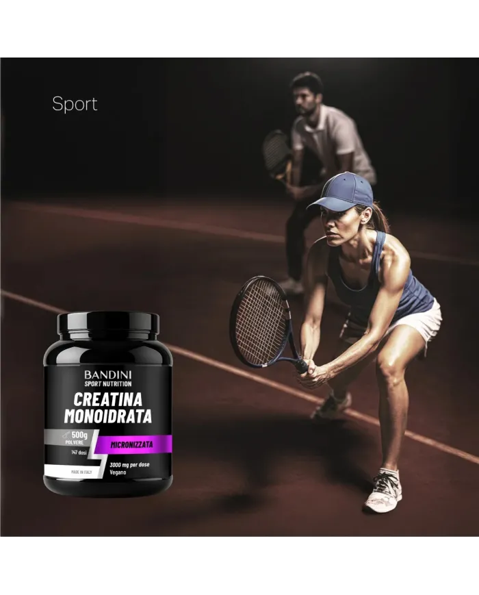 Creatina monoidrato in polvere 500g per allenamento intenso