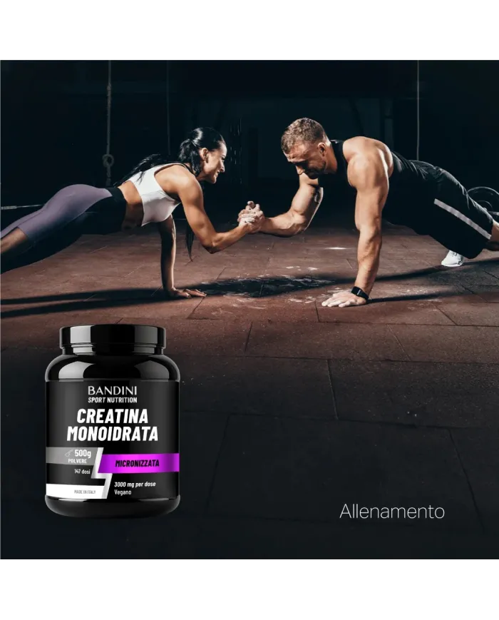 Creatina monoidrato in polvere 500g per allenamento intenso
