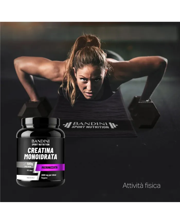 Creatina monoidrato in polvere 500g per allenamento intenso