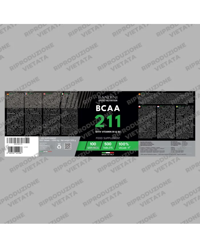 BCAA Amino Acids 2.1.1 - 500 tablets - Intra Pre & Post Workout