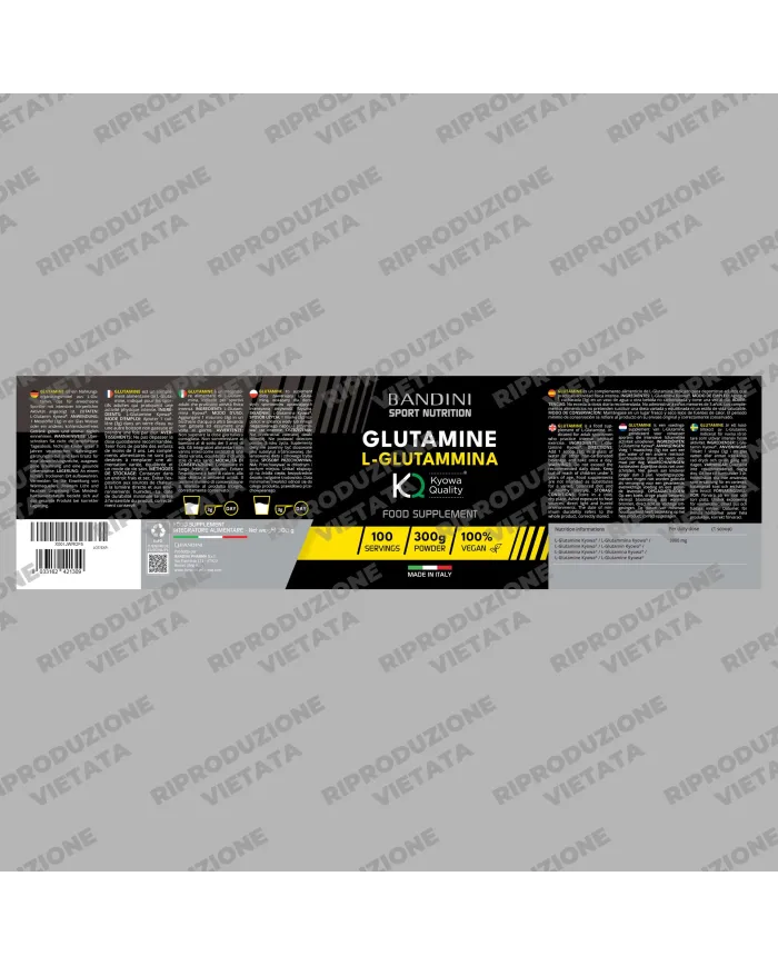 Glutammina Kyowa® in Polvere 300 g | Booster massa muscolare