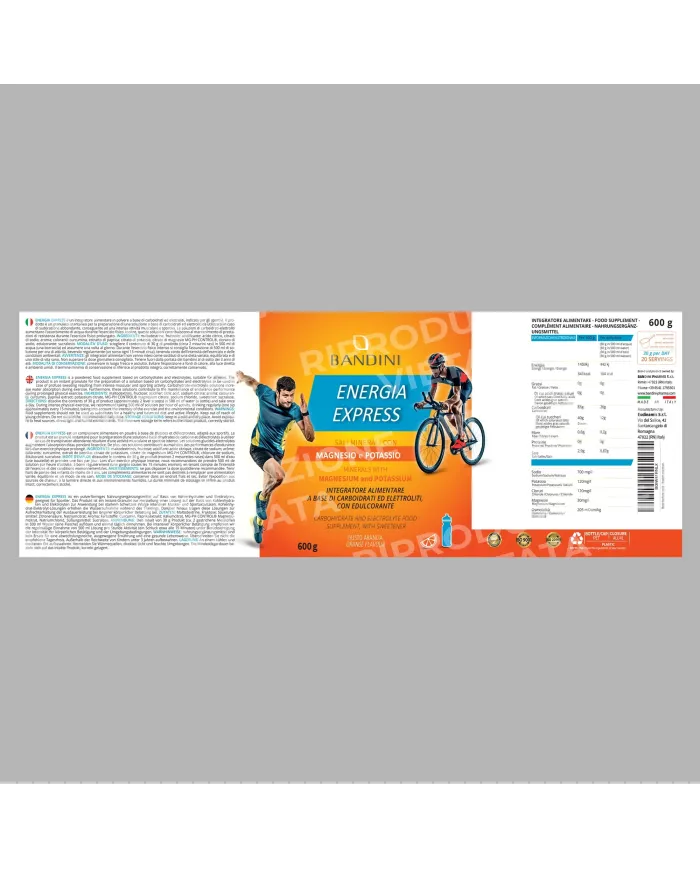 Energia Express Polvere da 600gr | Booster Resistenza per Sport
