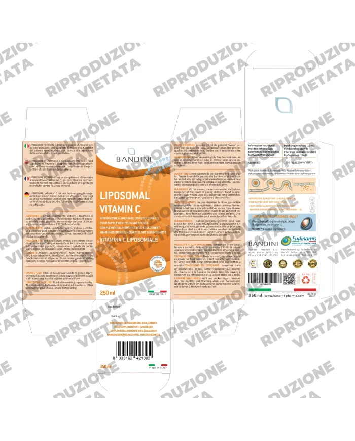 Bandini® Vitamina C Liposomiale liquida 250ml -Difese Immunitarie