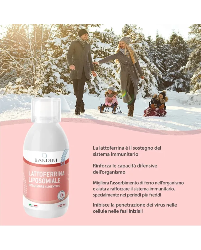 Bandini® Lattoferrina liposomiale liquida 250ml - Alto assorbimento