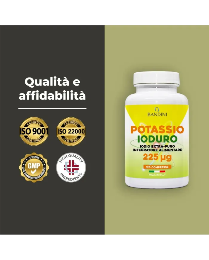 Iodio KI Puro 120 compresse di ioduro di potassio ad alto dosaggio