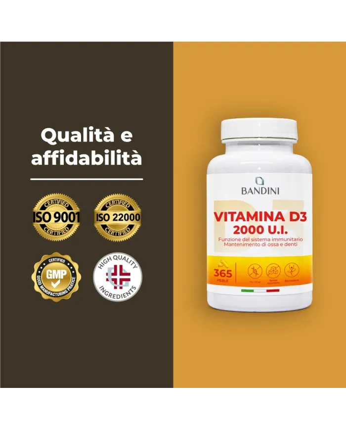 Vitamina D3 365 softgels in Olio d'Oliva - Rinforza i tuoi muscoli