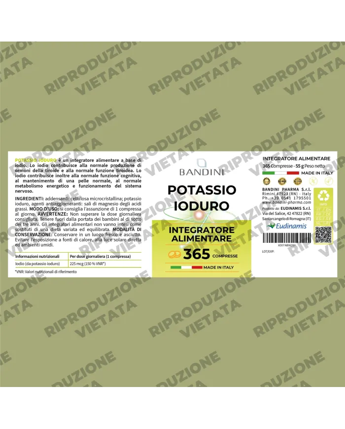 Iodio Ki Puro 365 compresse potenti - Rimedio contro la Tiroide
